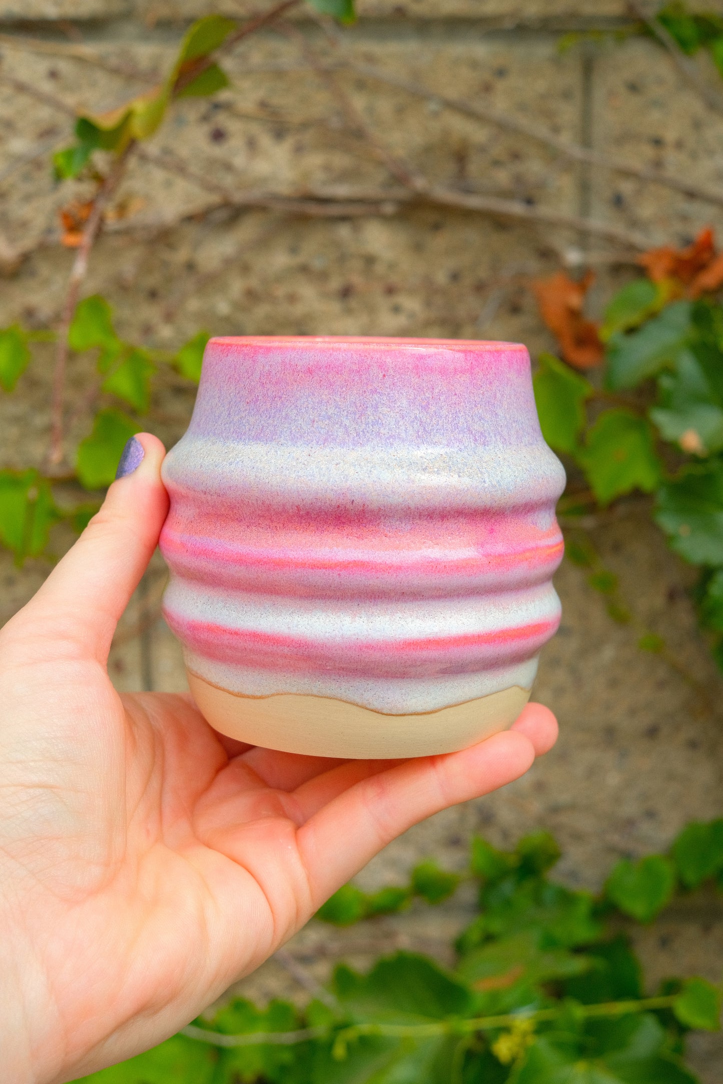 Pink Sunset Bubble Cup 10 oz