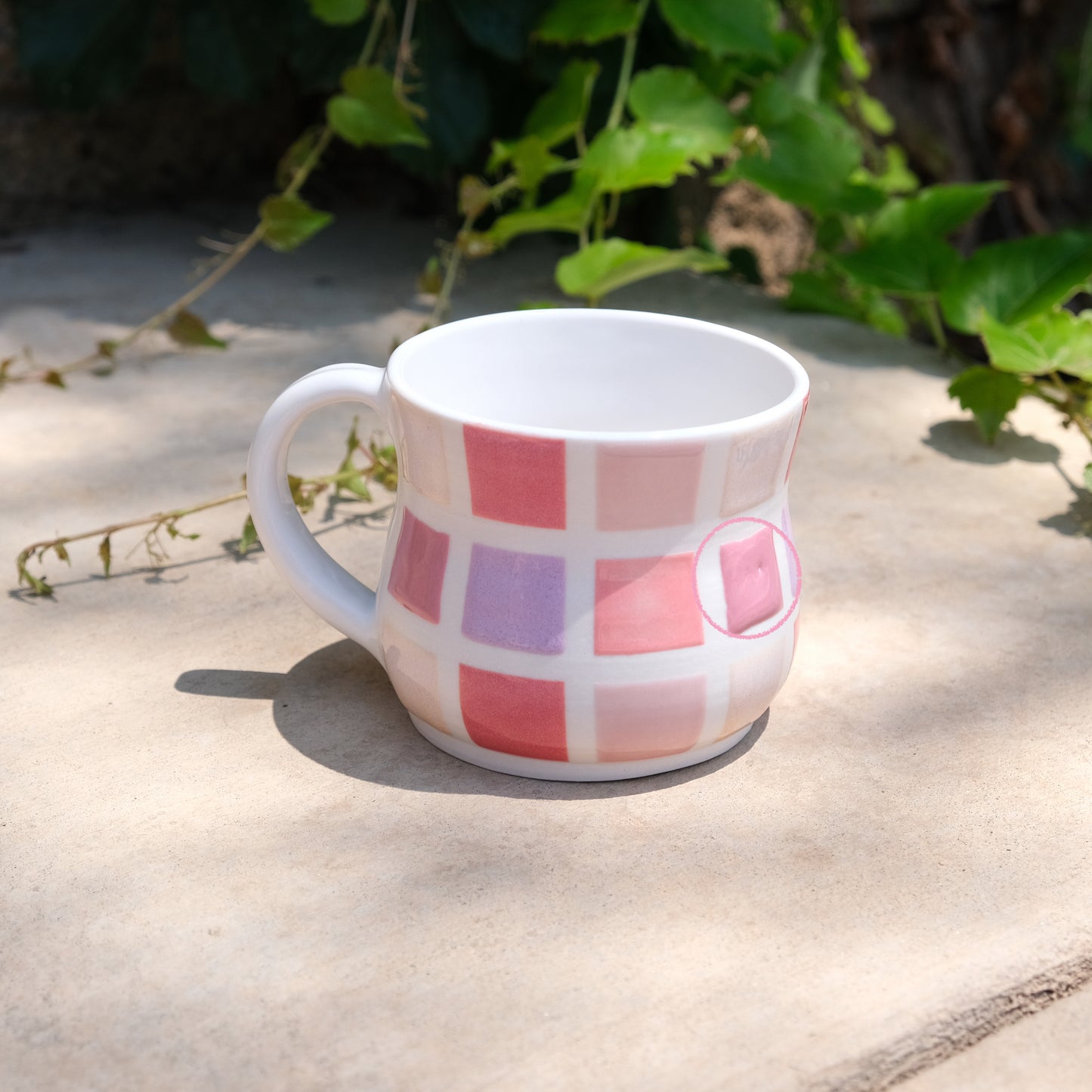 Pink Tile Mug 10 oz