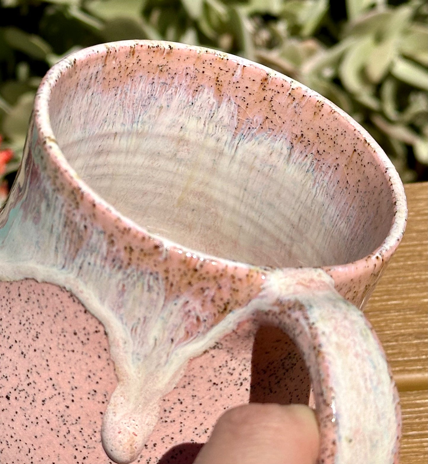 Pink Kodama with Cherry Blossoms Super Speckled Mug 16 oz NOT FOOD SAFE