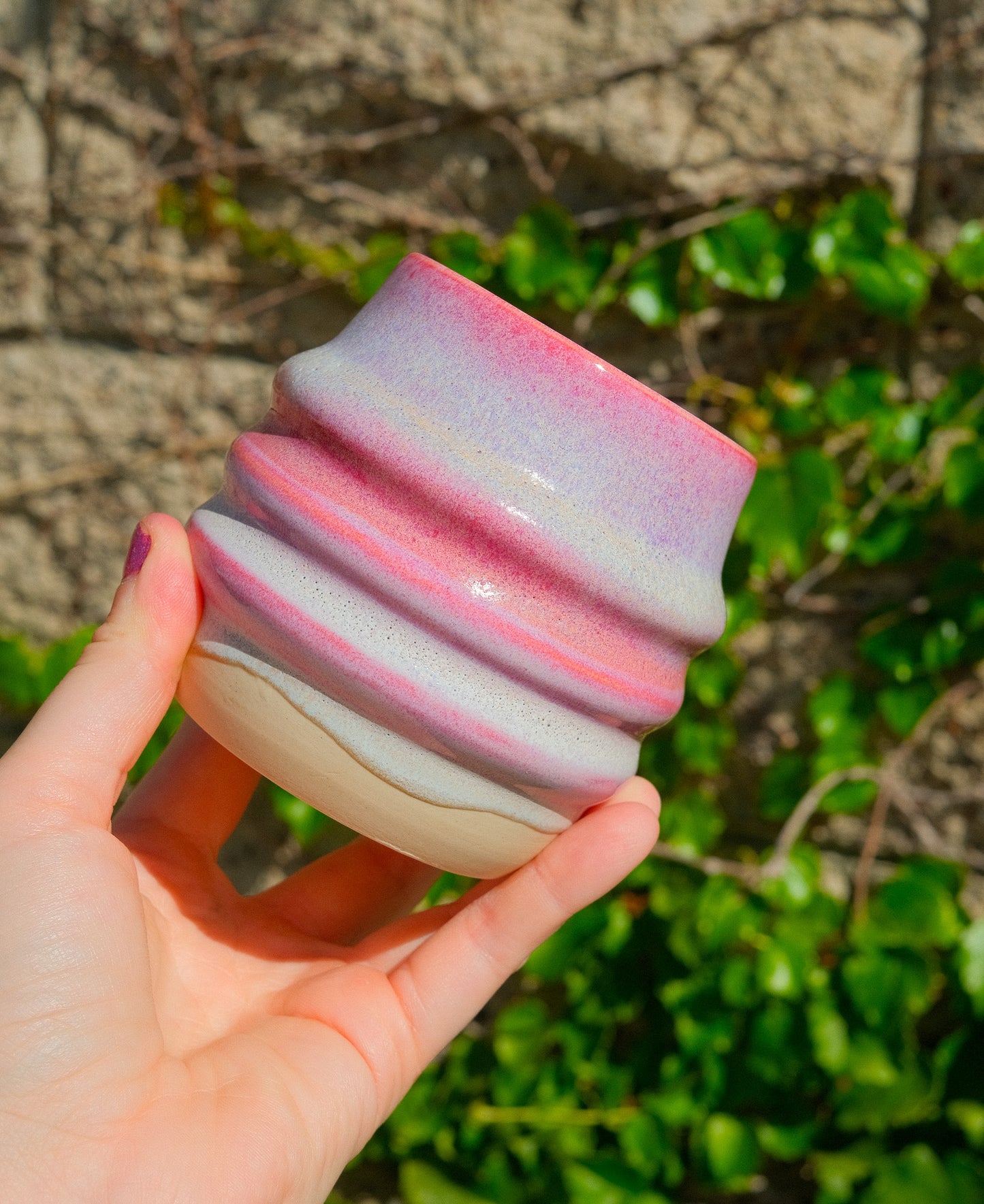 Pink Sunset Bubble Cup 10 oz
