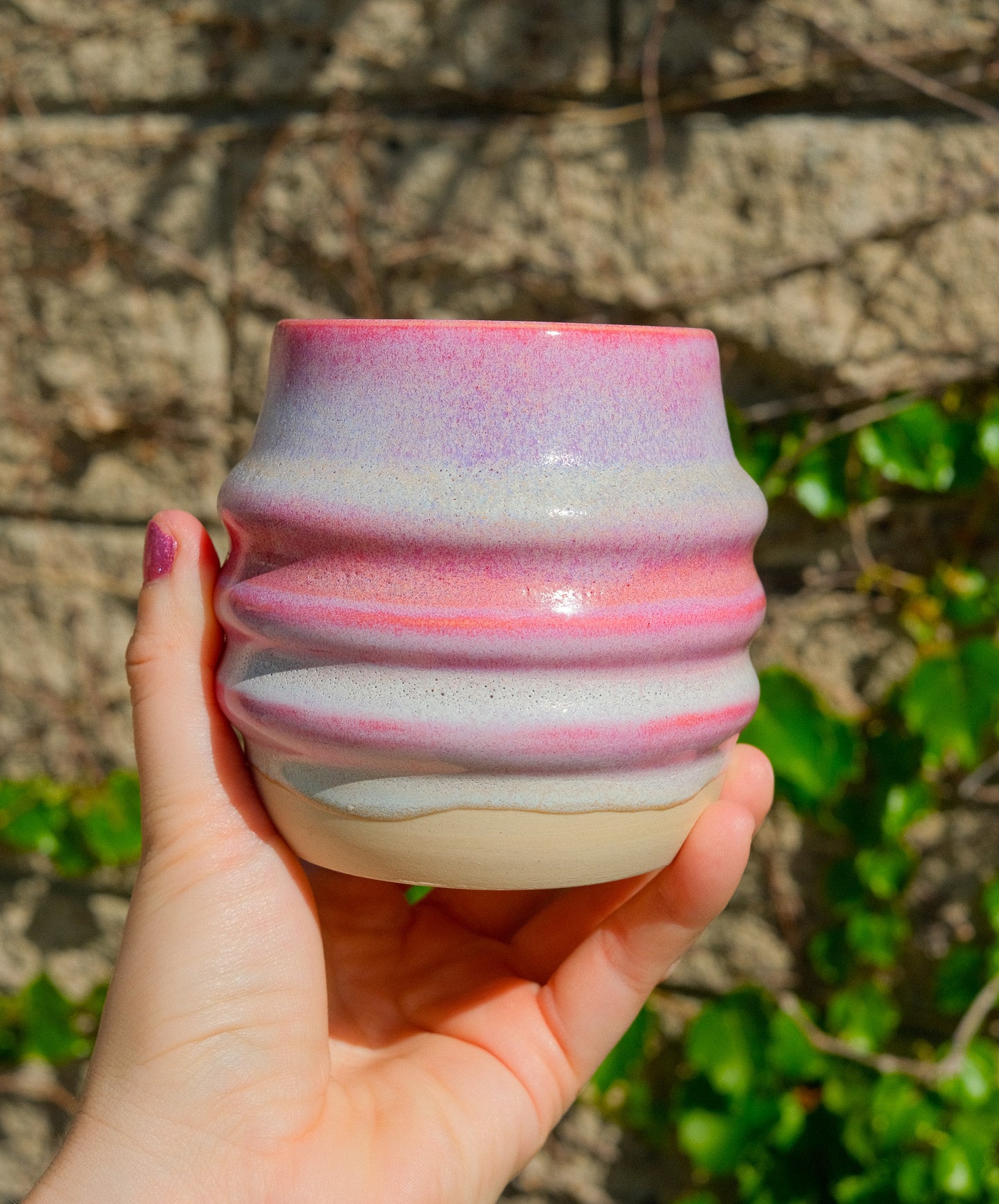 Pink Sunset Bubble Cup 10 oz