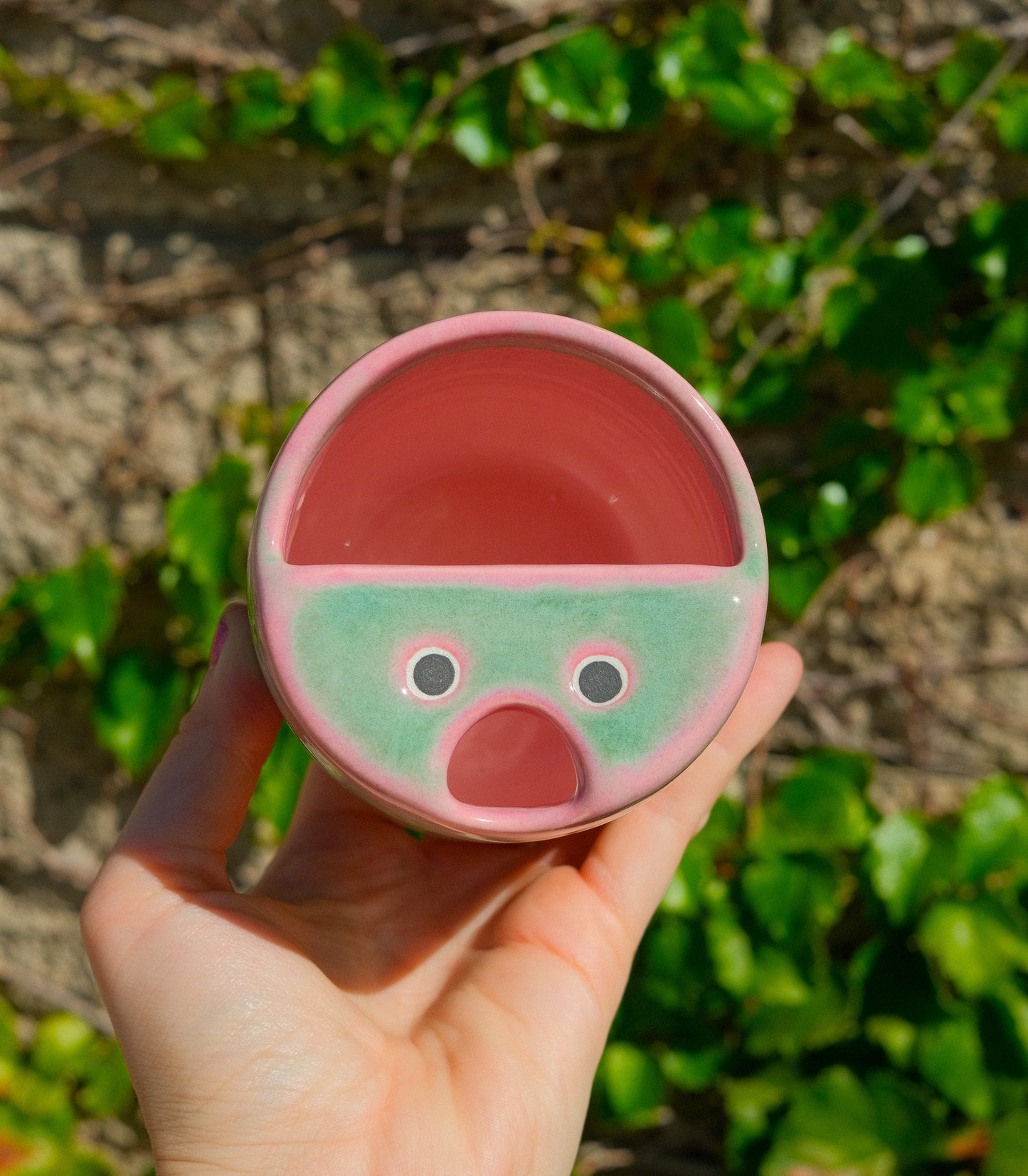Travel Cup - Pink and Turquoise 11 oz