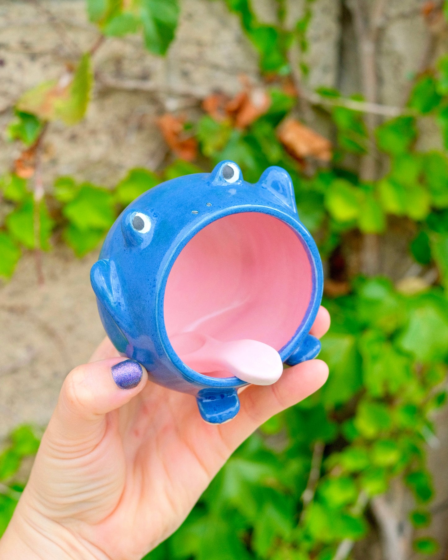 Froggy Salt Cellar -  Blue