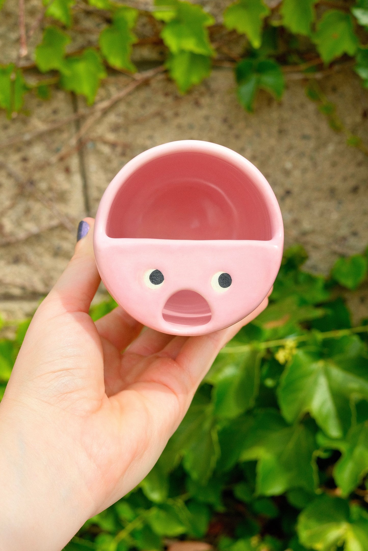 Travel Cup - Pink and Green 10 oz